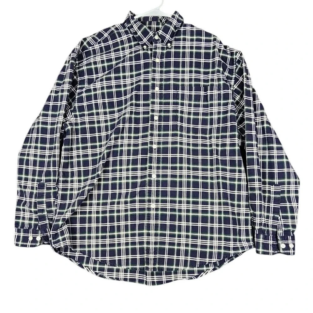 Eddie Bauer Mens Flannel Shirt Plaid‎ Button Down Long Sleeve L/G